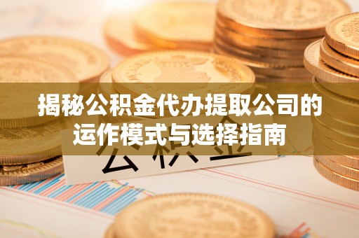 桂平揭秘公积金代办提取公司的运作模式与选择指南