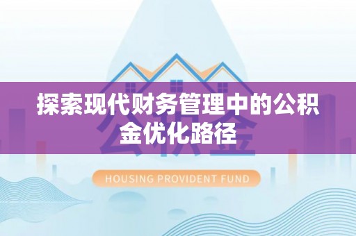 桂平探索现代财务管理中的公积金优化路径