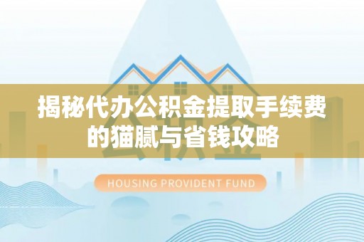 桂平揭秘代办公积金提取手续费的猫腻与省钱攻略