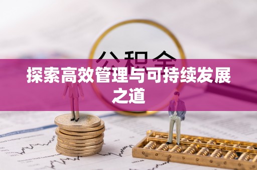 桂平探索高效管理与可持续发展之道