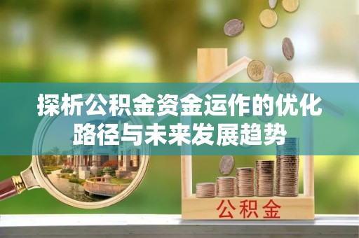 桂平探析公积金资金运作的优化路径与未来发展趋势